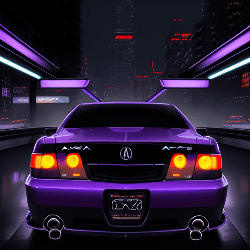AI generated: A acura tl types aspect 2003 Electrifying scene captures a stunning woman <lora:myownface:1> on the ...