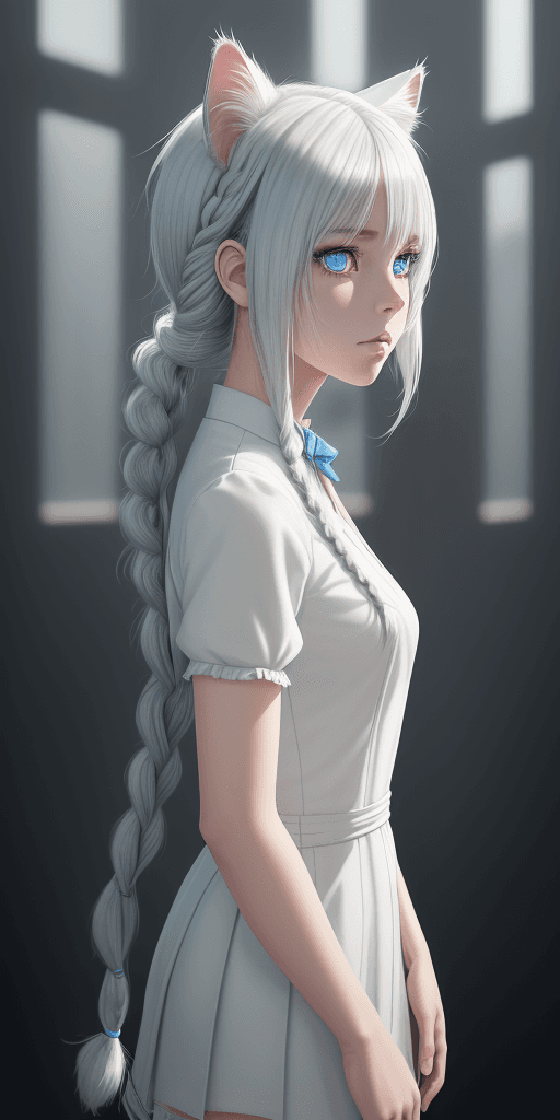 AI generated: Solo, anime girl, full body, young adult body, medium chest, Hyperdetailed school background, School...