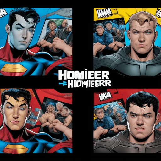 AI generated: Comic the boys homelender,4 k ,ultra HD 