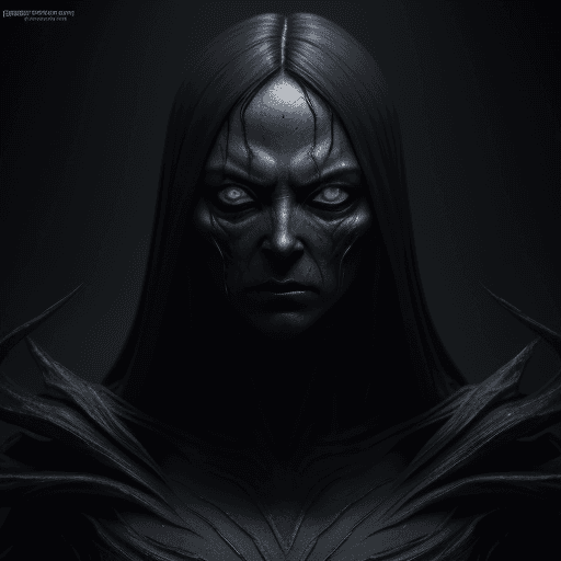 AI generated: A Photo of A dark creature, sombre appearance, in the style of one above all , invisible face, only ...