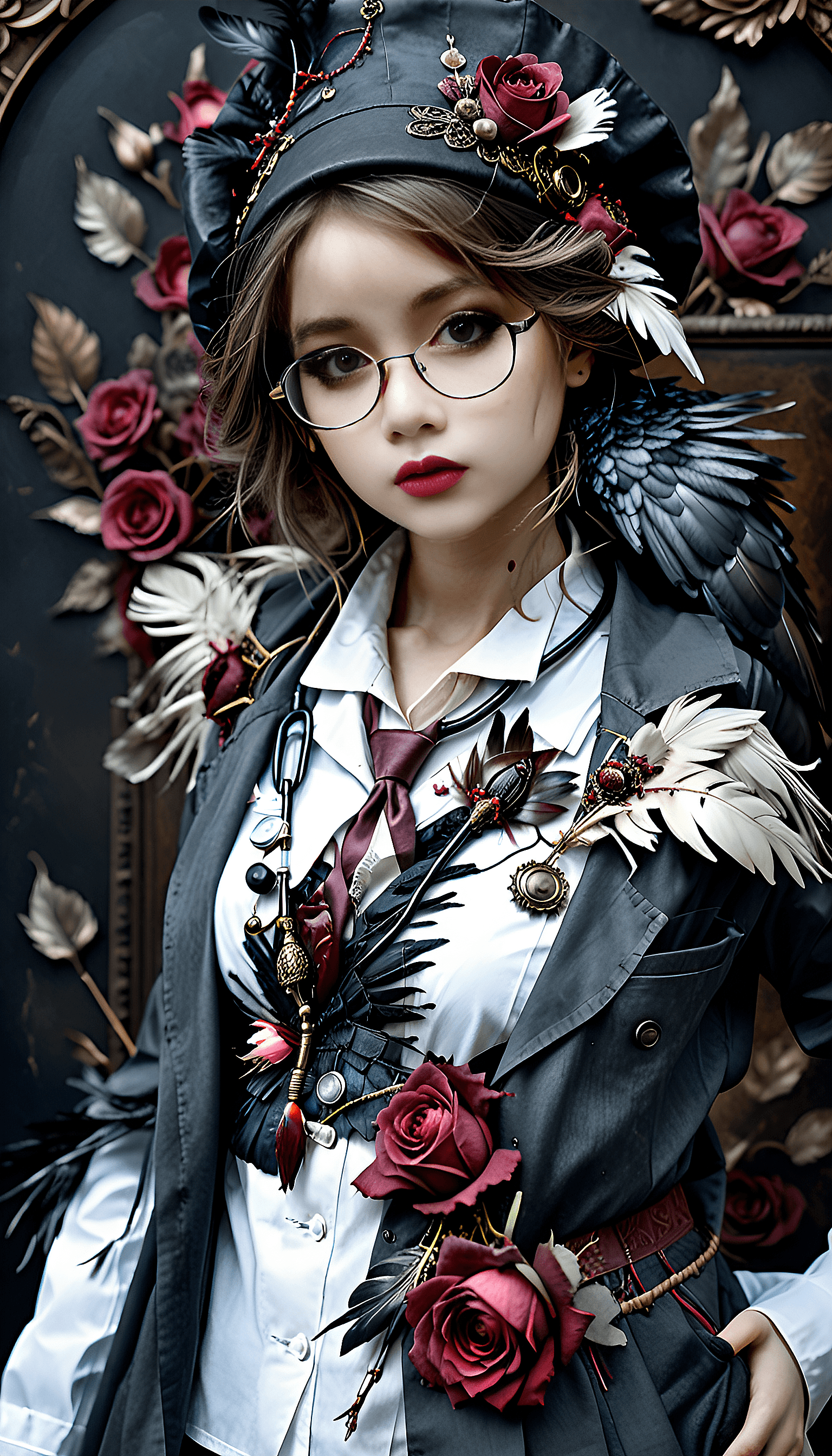 AI generated: Insanely detailed CG wallpaper, 16k, a girl cosplaying a  doctor, insanely realistic and ornate outf...
