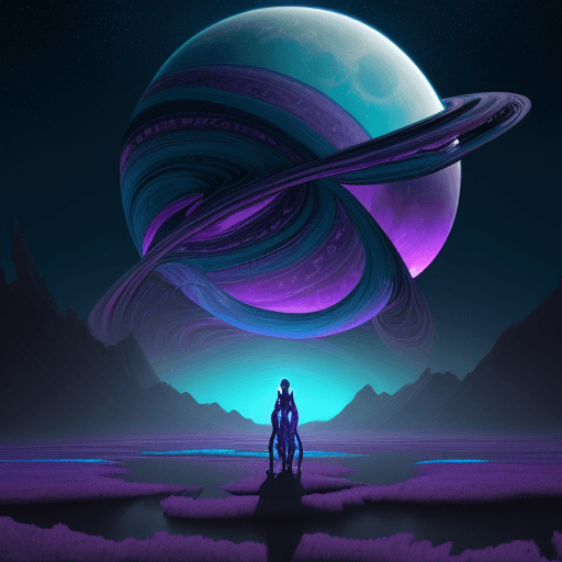 AI generated: Generate an image of a breathtaking science fiction landscape that stretches beyond imagination. The...