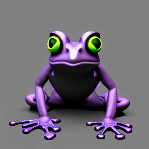 AI generated: cute cyberpunk frog, futuristic, highly detailed, made with blender --v 4
