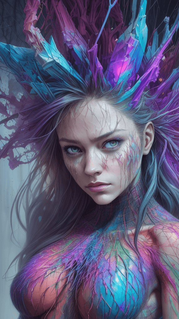 AI generated: HDR, Marvel Entertainment Art by Carne Griffiths, (Crystalia Amaquelin), perfect face, perfect body,...