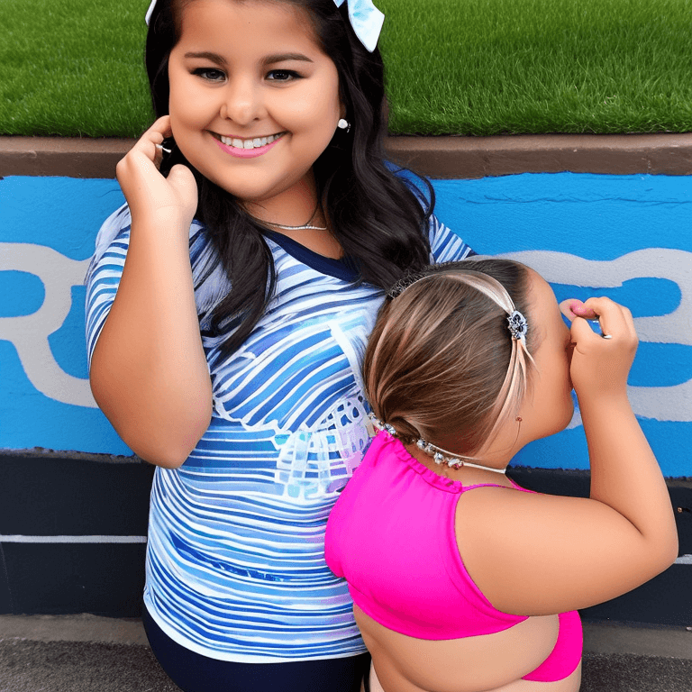 AI generated: ((1 girl, elementary school girl, cute, short, very chubby, very fat, heavyset, morbidly obese littl...