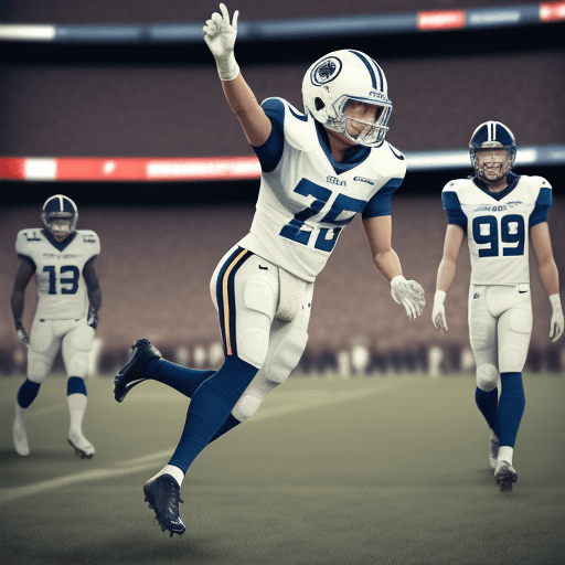 AI generated: Professional football announcers describing play that just happened