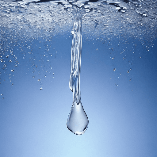 AI generated: Water suspended in the air, flower-like shape, transparent,HD，16K