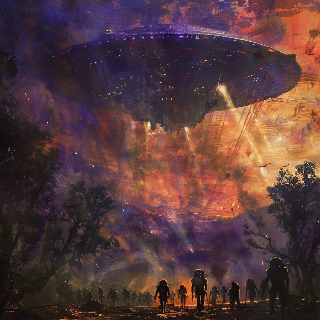 AI generated: An alien invasion