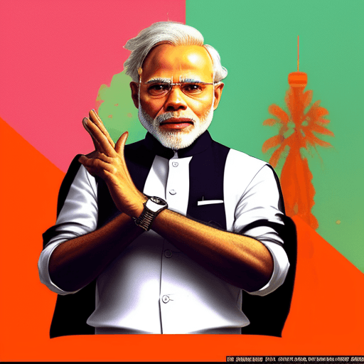 AI generated: Narendra modi in 80s Miami Style --ar 9:16