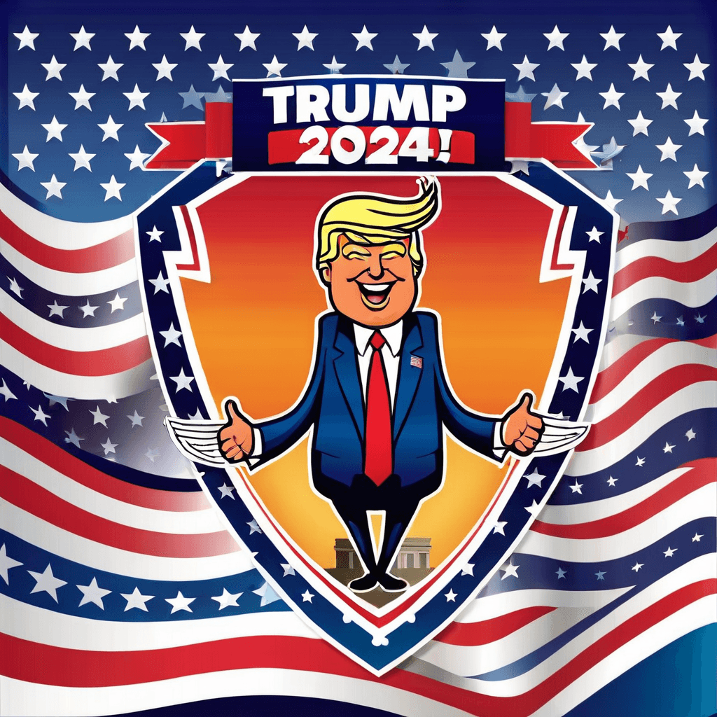 AI generated: Trump 2024!! ELECTION WINNER!! wearing a MAGA HAT!
