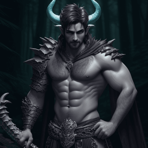 AI generated: A dark short hair male necromancer with scales, a staff, highly detailed, DND, Dragon summoner, drag...