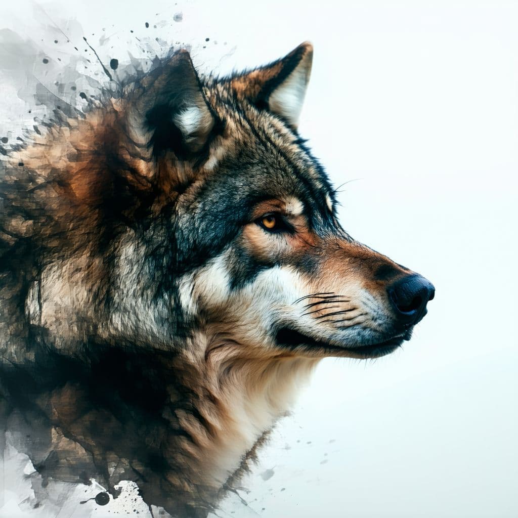 AI generated: Imagem no estilo do artista Wolf con F