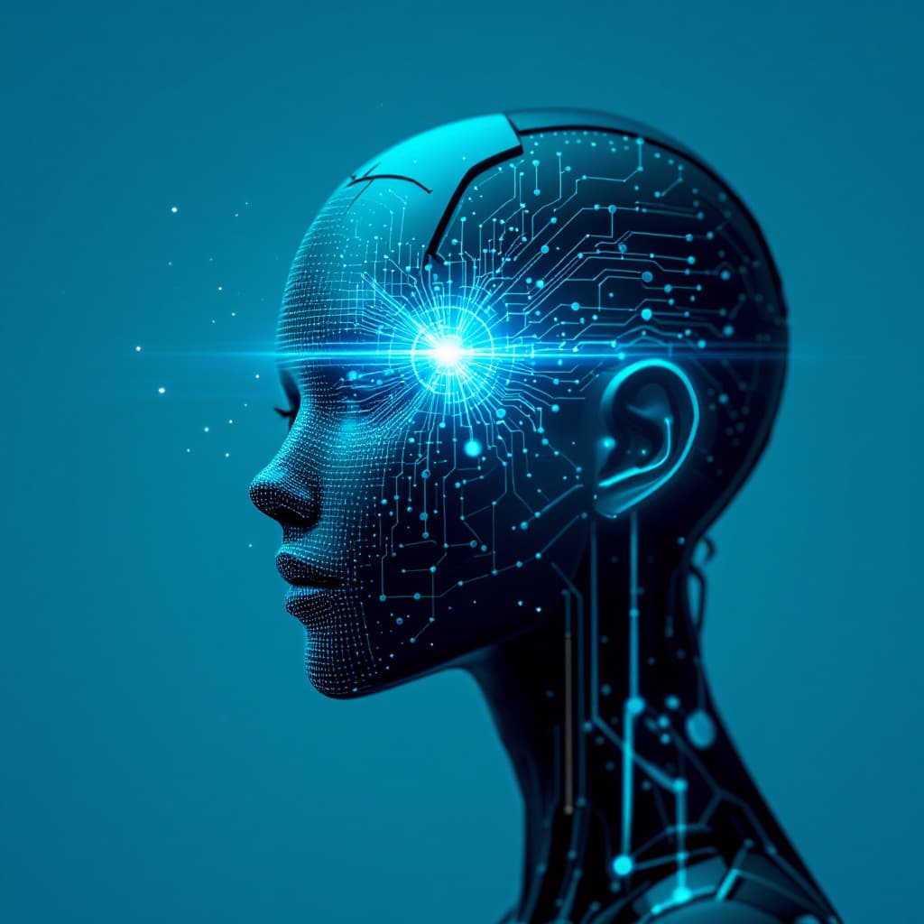 AI generated: PORTADA DE UNA PRESENTACIÓN. iNTRODUCCIÓN A LA INTELIGENCIA ARTIFICIAL. ASPECTO MODERNO Y ORIENTADO ...