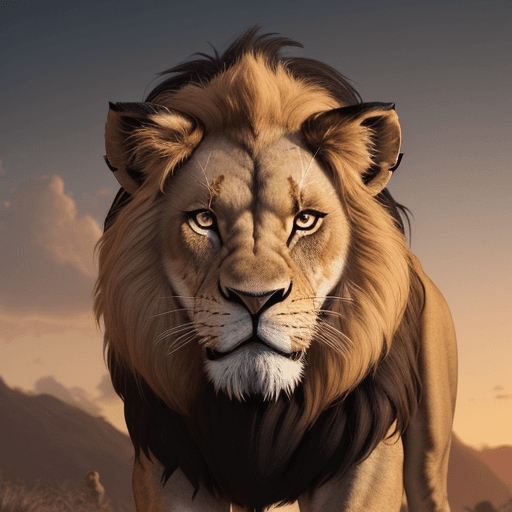 AI generated: Scar from the lion king, buff, 4k, hyper realistic, muscles, furry, anthropomorphic 