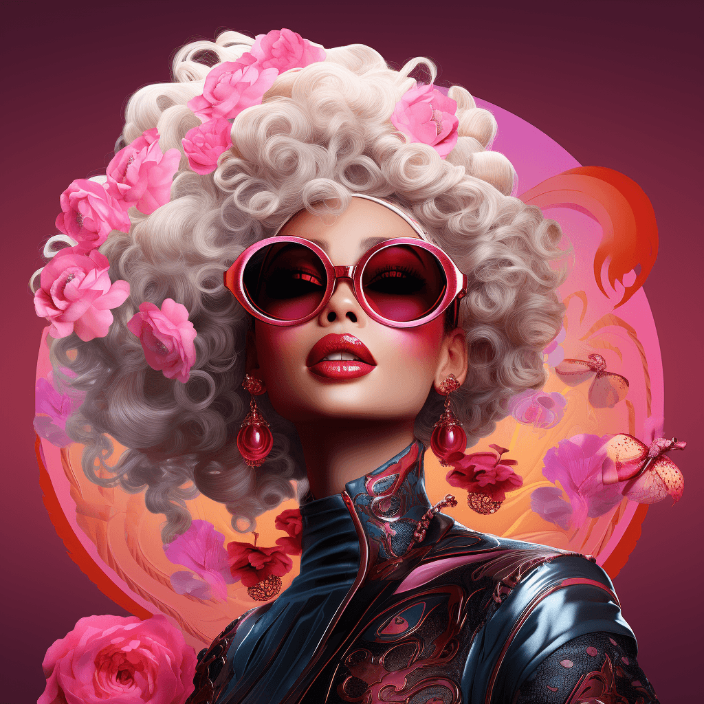 AI generated: a barbie doll by Mattel in the style of Christmas:: maximalism, violet and hot pink:: hyper-detailed...