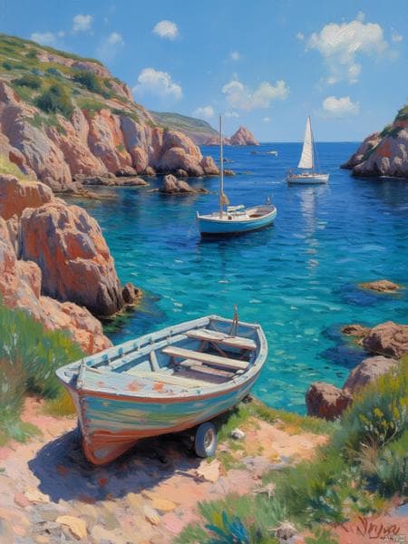 OB粗犷笔触油画 Oil painting with bold brushstrokes.