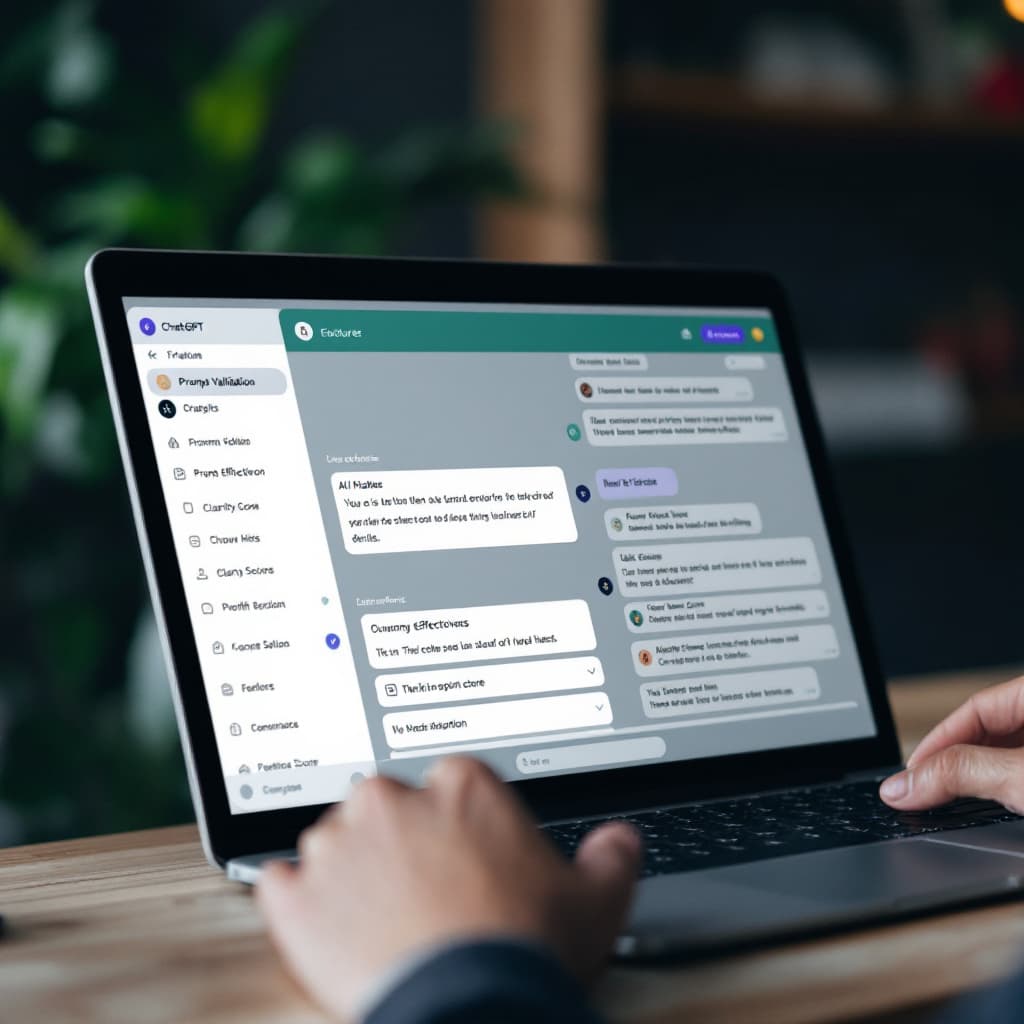 AI generated: An interface on an ed tech platform with  
key features that enhance interactivity and real-world ap...