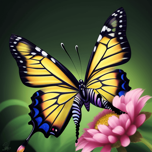 AI generated: Hyper realistic butterfly fighting with a man
