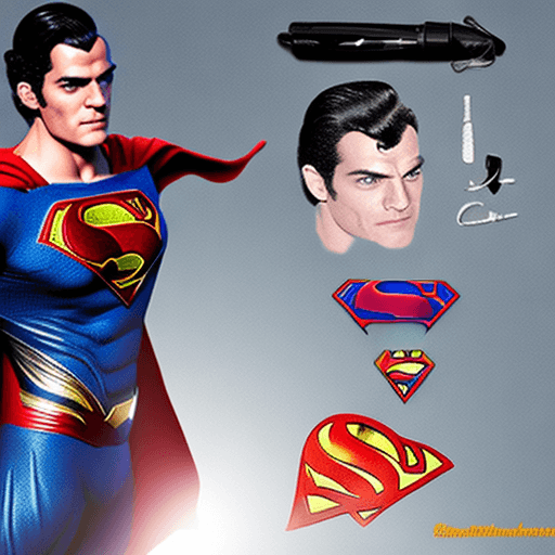 AI generated: Henry Cavil wearing super man outfit.
