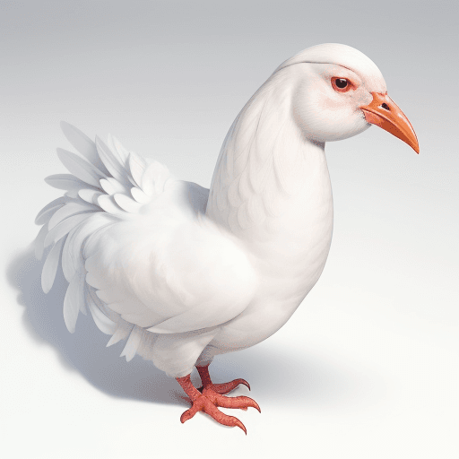 AI generated: a white cock

