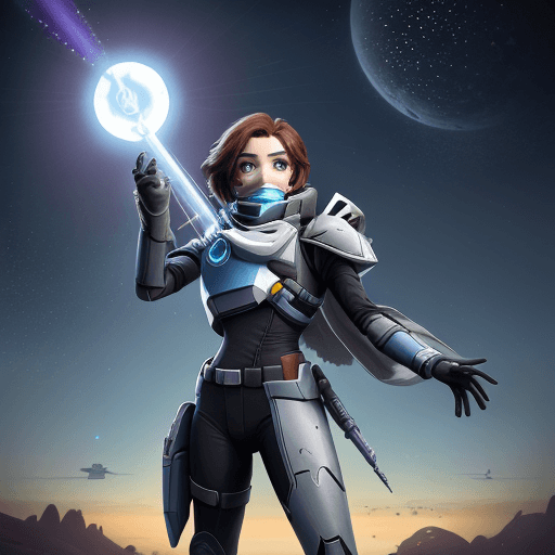 AI generated: photo of a young adult destiny guardian, disney pixar