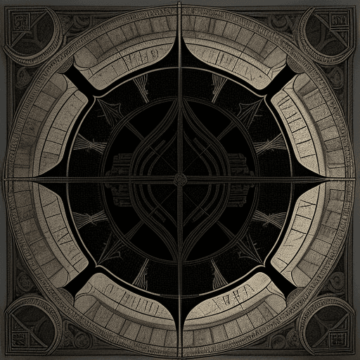AI generated: Black KingdomIcon from an old map in the style of Lord of the rings Transparent background