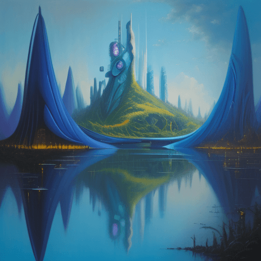 AI generated: Please paint the more future world in oil painting.
