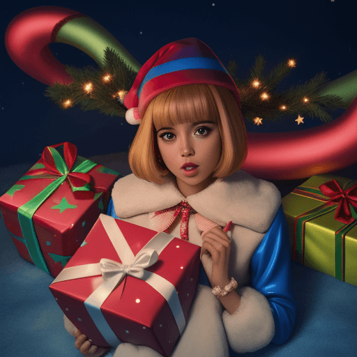 AI generated: barnie navideño
