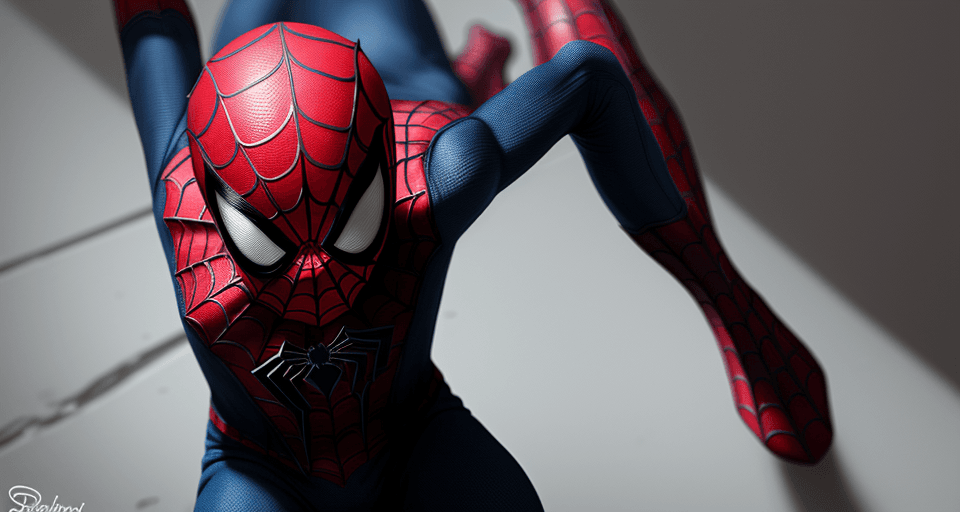 AI generated: Dramatic baby spiderman