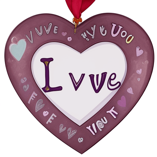 AI generated: Unique heart with the words I love you
