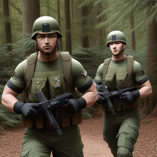 AI generated: Commandos at the forest