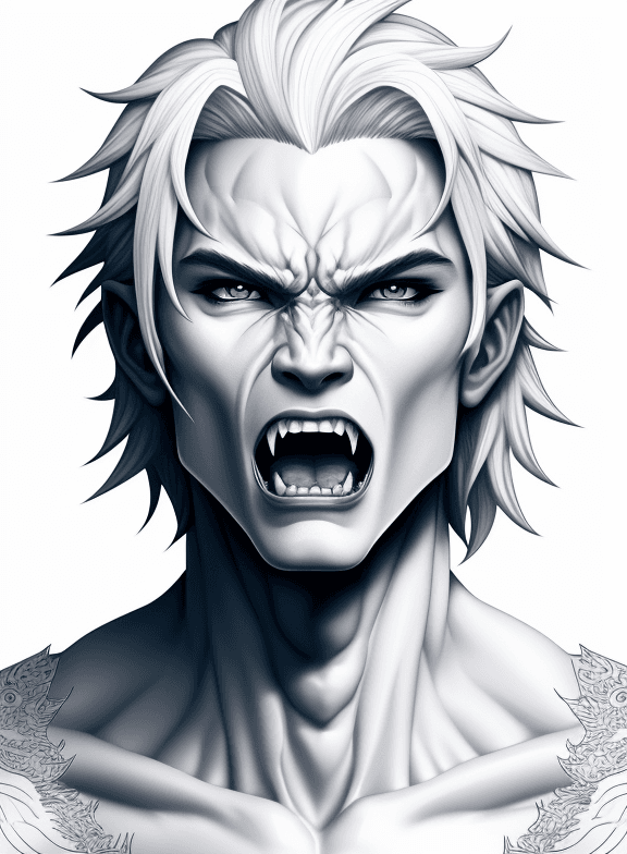AI generated: dragon, man, white background, full-face center, one thin line, (((lineart))), ((simpl)), low detail...