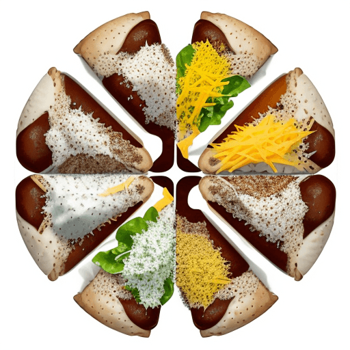AI generated: Dancing food photography with [one Burger] as the main subject, Splashes of Toppings and Seasonings,...