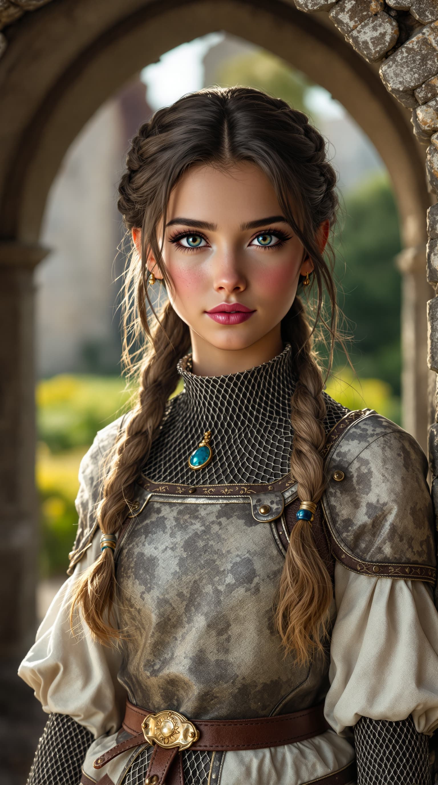 AI generated: A stunning professional photograph of the most beautiful girl in the world, a fifth-grader, depicted...
