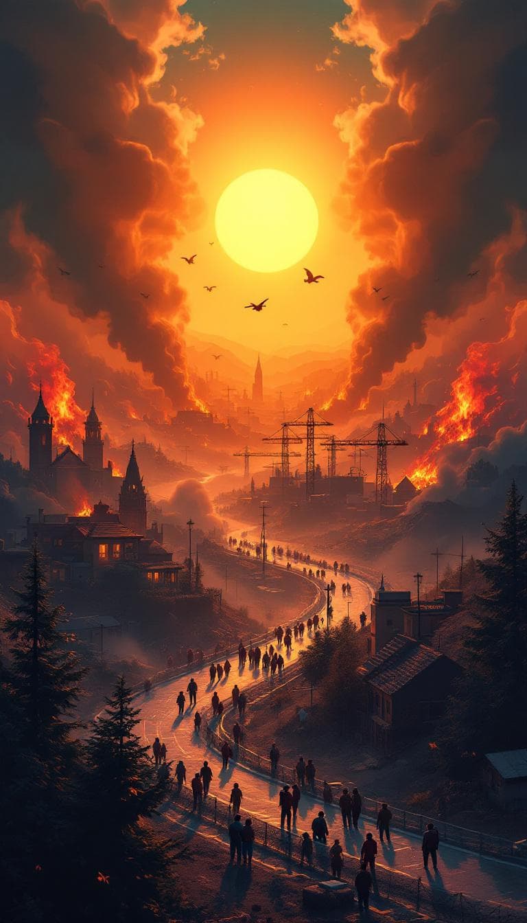 AI generated: A collage of global events, low-poly but intricately detailed, capturing the urgency of our times: A...