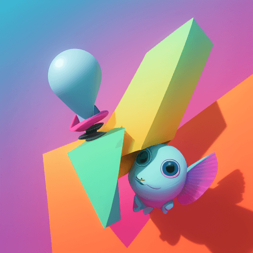 AI generated: 3D Design, wallpaper ,  "Playful, Cute, Colorful, Animated, Quirky," "Unity," "Blend shape rigging,"...