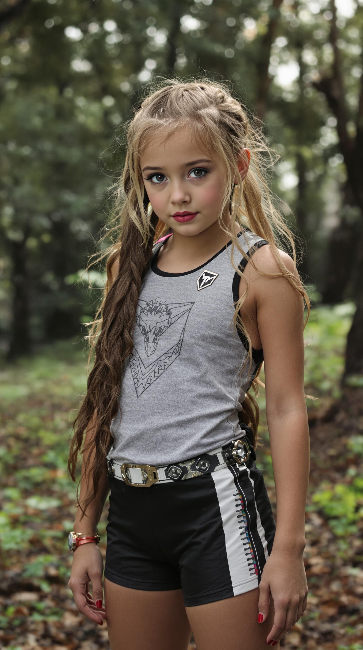 AI generated: a professional photo of a exceptionally beautiful in the world, Greek goddess, (age 11), (eleven yea...