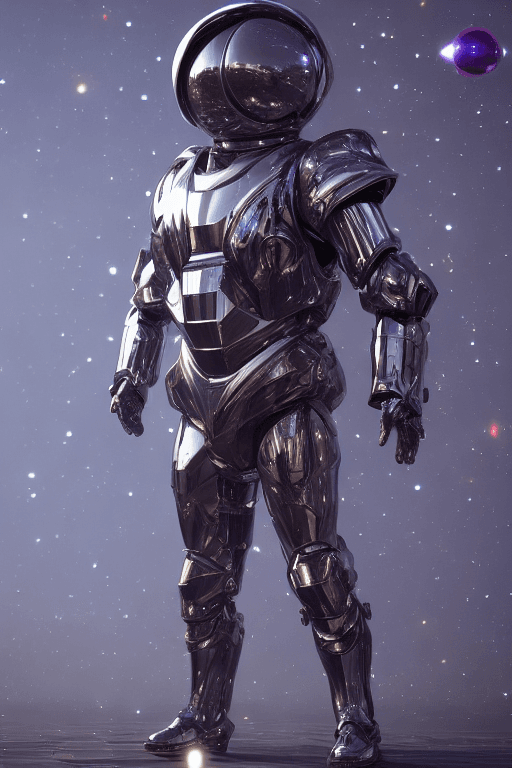 AI generated: dodecahedron multiverse galaxy armor, high fashion, galaxy background , t symmetrical artwork , hype...