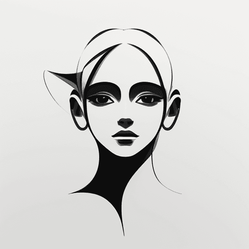 AI generated: A minimalist abstract sketch of a woman --ar 1:2 --stylize 750 --v 6