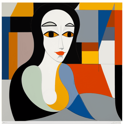 AI generated: woman, oil on canvas, in the style of Pablo Picasso, cubism, density of forms, i can't believe how b...