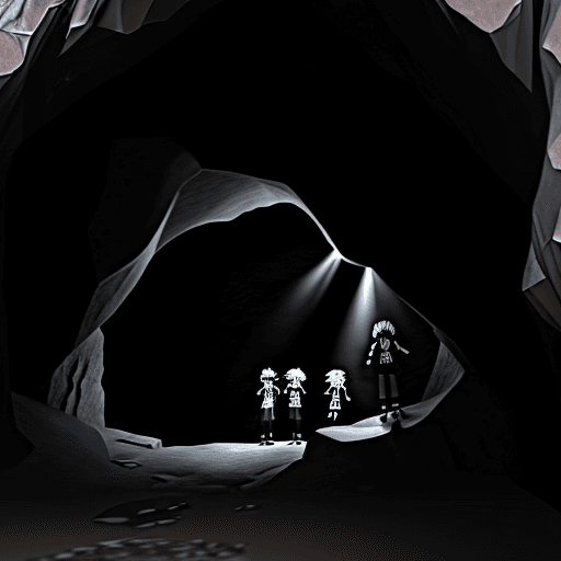 AI generated: stray kids kpop band having a schizophrenic breakdown in a cave ultra realistic 8k 