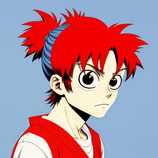 AI generated: , 90s, anime, japanese pop, japanese words, in the style of Jamie Hewlett, front view, plain backgro...