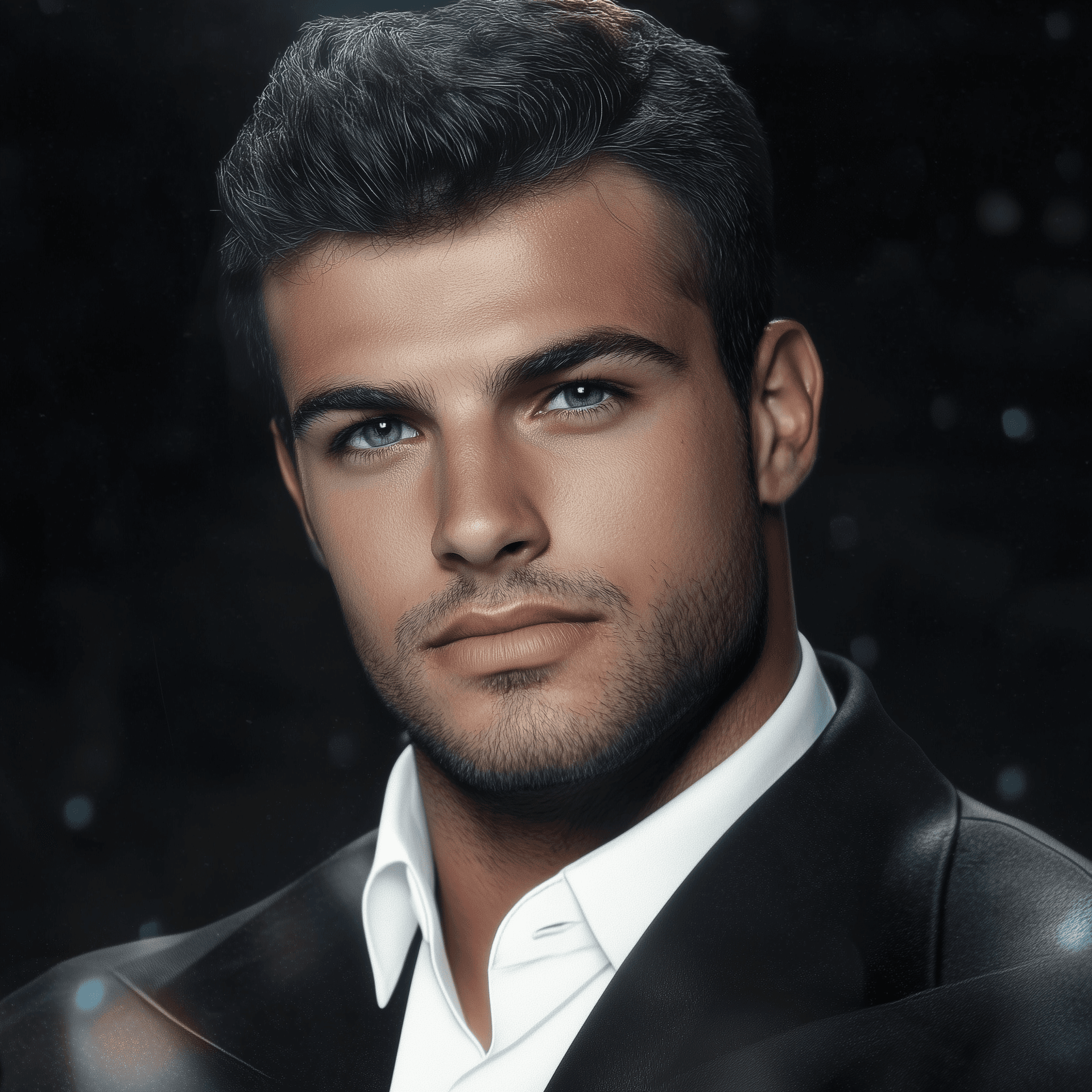 AI generated: handsome man, sci fi, --chaos 25