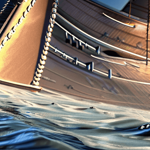 AI generated: Photo of a ultra realistic sailing ship, dramatic light, pale sunrise, cinematic lighting, battered,...