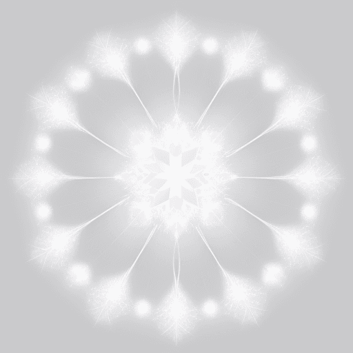 AI generated: a white and ethereal background with a crystallized ring circle floating in the middle of the screen...