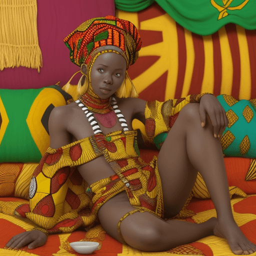 AI generated: naive african caractere 