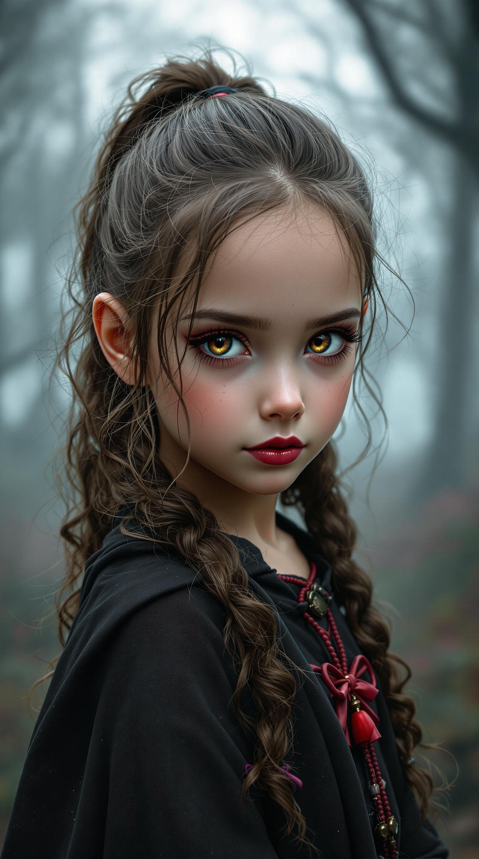 AI generated: a professional photo of a exceptionally beautiful girl in the world (age 7), (seven year old) of a e...