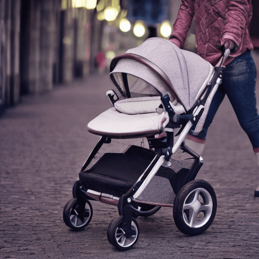 AI generated: baby stroller, product shot,finely detailed, intricate design cinematic lighting, 4k