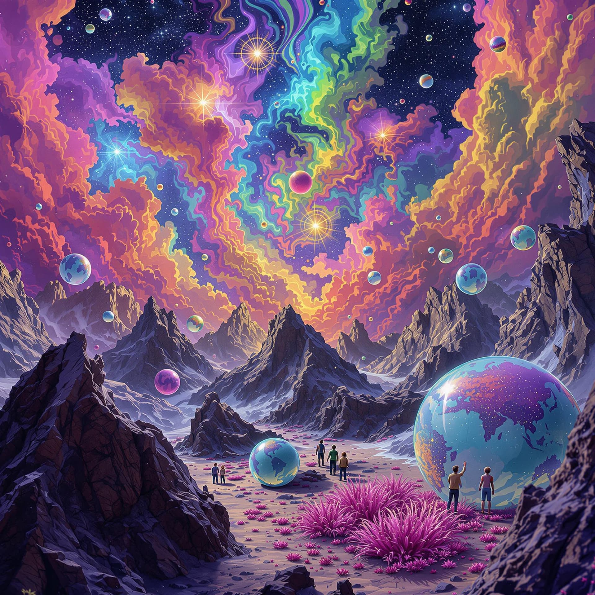 AI generated: An LSD trip that seems soooooo real! With positive vibes! In high definition, incredible color. Way ...