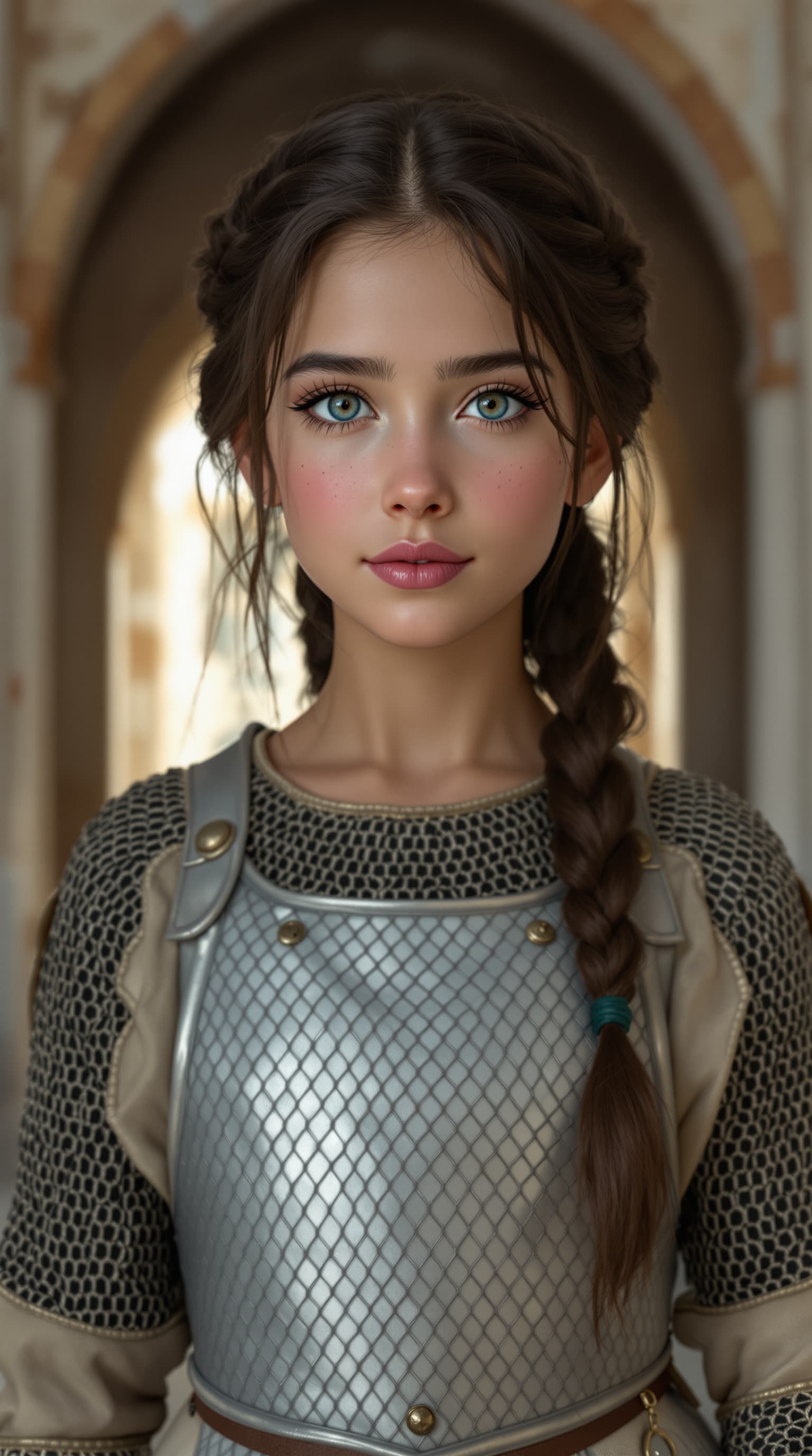 AI generated: A stunning professional photograph of the most beautiful girl in the world, a second-grader, depicte...